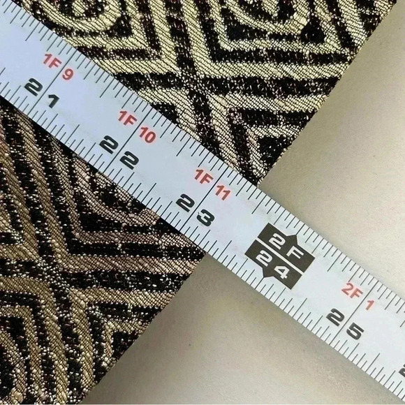 Beaded Embellished Sleeveless Button Front Vest Black Gold XS/Small - Picture 13 of 16